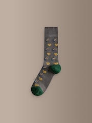 Green/Red/Grey Pattern Socks 5 Pack - Image 5 of 6