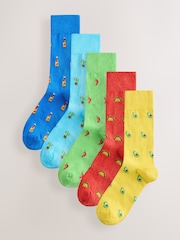 Blue/Red/Green Mexican - Шкарпетки з візерунком 5 Pack - Image 1 of 8