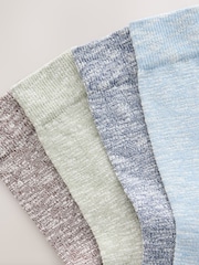 Green/Grey/Blue Slub Midweight Socks 4 Pack - Image 2 of 7