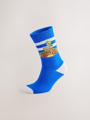 White/Blue Looney Tunes License Sports Socks 2 Pack - Image 3 of 7