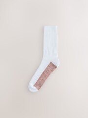 White Twisted Footbed Cushioned Sports Socks 4 Pack - Image 6 of 9