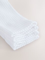 White Twisted Footbed Cushioned Sports Socks 4 Pack - Image 8 of 9