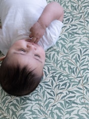 Totter + Tumble Dark Blue Green Morris & Co. The Strawberry Thief  Willow Boughs Small Compact Size Playmat - Image 5 of 6