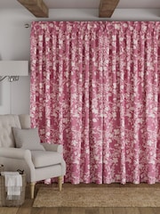 Pink Berry Floral Print Made to Measure Curtains - Image 2 of 9