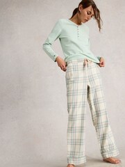 White Stuff White Nina Check Pyjama Bottoms - Image 1 of 6