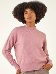 Roman Pink Sequin Crew Neck Knit Jumper - Image 4 of 5