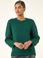 Roman Green Bow Back Metallic Knit Jumper - Image 4 of 5