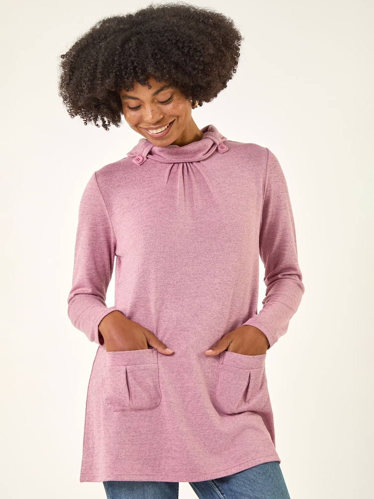 Roman Pink Snit Pocket Tunic - Image 1 of 5