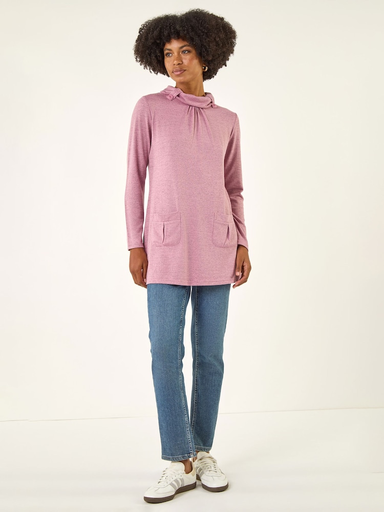 Roman Pink Snit Pocket Tunic - Image 2 of 5 Roman Pink Snit Pocket Tunic - Image 2 of 5