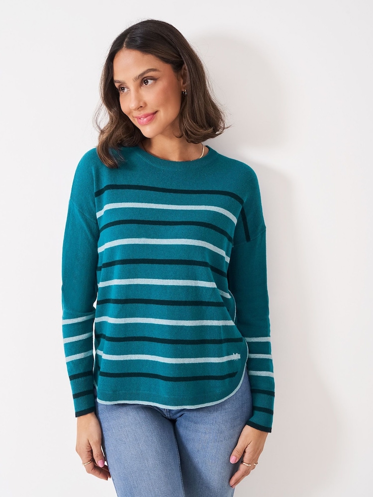 Crew Clothing Blue Harmony Rosie Jumper - Image 1 of 5 Crew Clothing Blue Harmony Rosie Jumper - Image 1 of 5