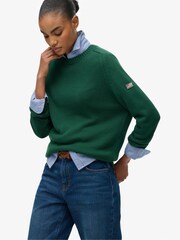Superdry Green Slouchy Knitted Crew Jumper - Image 3 of 4