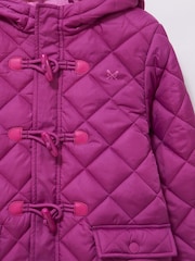Crew Clothing Pink Quilted Longline Toggle Coat - Image 3 of 3