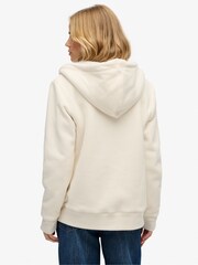 Superdry White Borg Lined Zip Hoodie - Image 2 of 6