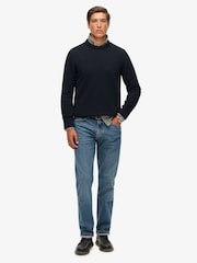 Superdry Blue Preppy Cotton Jumper - Image 3 of 6