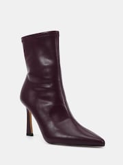 Novo Red Kiss Point Toe Stiletto Stretch Ankle Boots - Image 4 of 7