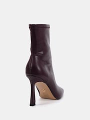 Novo Red Kiss Point Toe Stiletto Stretch Ankle Boots - Image 5 of 7