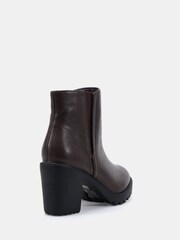 Novo Chocolate Brown Jemma Chelsea Cleated Unit Ankle Boots - Image 4 of 6