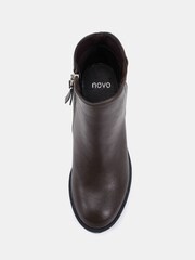 Novo Chocolate Brown Jemma Chelsea Cleated Unit Ankle Boots - Image 6 of 6
