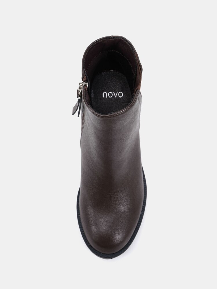 Novo Chocolate Brown Jemma Chelsea Cleated Unit Ankle Boots - Image 6 of 6