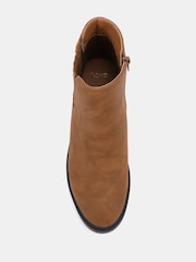 Novo Natural Wide Fit Darlina Flat Chelsea Ankle Boots - Image 5 of 6