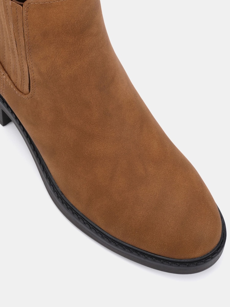 Novo Natural Wide Fit Darlina Flat Chelsea Ankle Boots - Image 6 of 6 Novo Natural Wide Fit Darlina Flat Chelsea Ankle Boots - Image 6 of 6