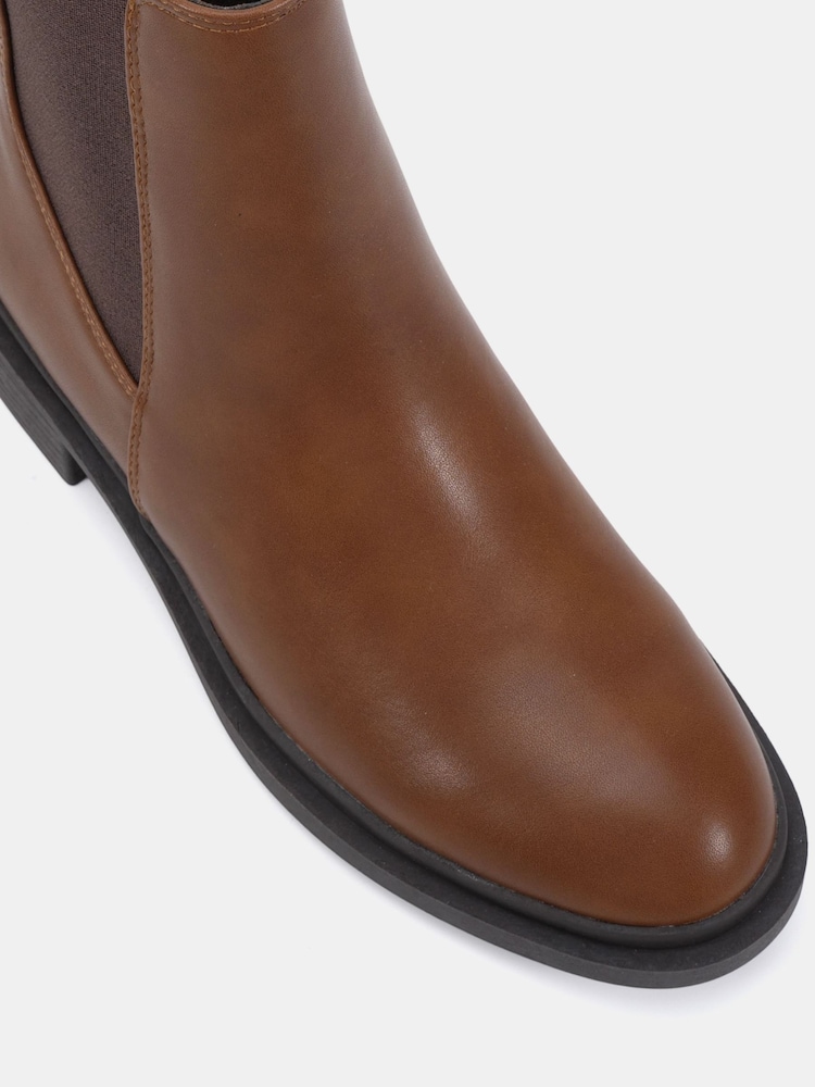 brown flat dress boots Flat Upton