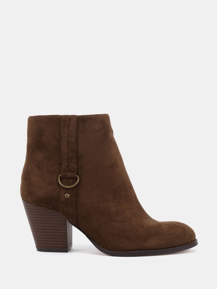 Novo Natural Juliette Hardware Heeled Ankle Boots - Image 2 of 6 Novo Natural Juliette Hardware Heeled Ankle Boots - Image 2 of 6