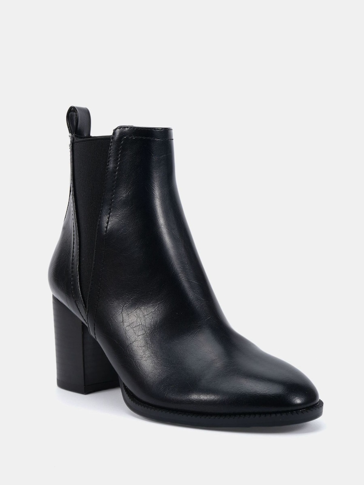 Novo Black Jessie Block Heel V Chelsea Ankle Boots - Image 2 of 5