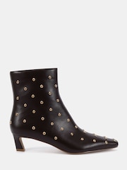 Marrón - Novo Wide Fit Kiki Studded Bajo Heel Ankle Boots - Imagen 2 de 6