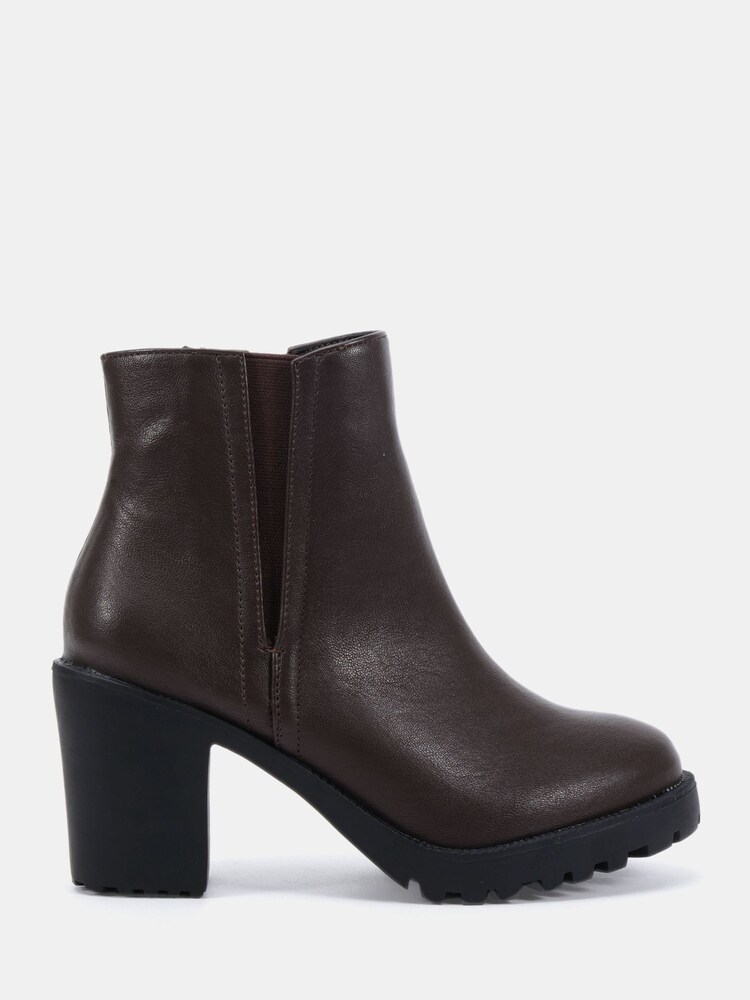 Novo Brown Jemma Chelsea Cleated Unit Ankle Boots - Image 2 of 6 Novo Brown Jemma Chelsea Cleated Unit Ankle Boots - Image 2 of 6