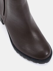 Novo Brown Jemma Chelsea Cleated Unit Ankle Boots - Image 5 of 6