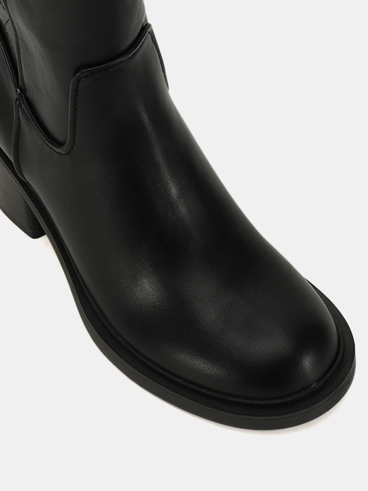 Novo Black Gerry Block Heel Knee High Boots - Image 7 of 7
