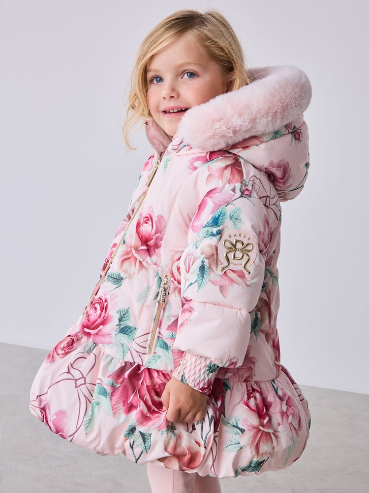 Baker by Ted Baker Shower Resistant Bubble Skirted Padded Coat - Image 1 of 7 Baker by Ted Baker Shower Resistant Bubble Skirted Padded Coat - Image 1 of 7