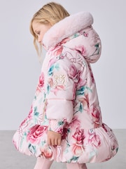 Baker by Ted Baker Shower Resistant Bubble Skirted Padded Coat - Image 3 of 7