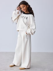 Baker by Ted Baker Stone Off-The-Shoulder Sweat & Wide Leg Jogger Set  2 Piece - Image 1 of 12