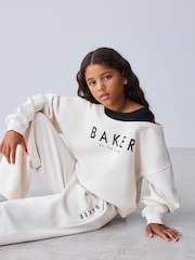 Baker by Ted Baker Stone Off-The-Shoulder Sweat & Wide Leg Jogger Set  2 Piece - Image 3 of 12
