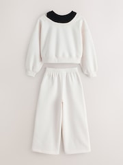 Baker by Ted Baker Stone Off-The-Shoulder Sweat & Wide Leg Jogger Set  2 Piece - Image 9 of 12