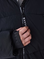 Baker by Ted Baker Black Shower Resistant Longline Padded Coat - Image 5 of 7