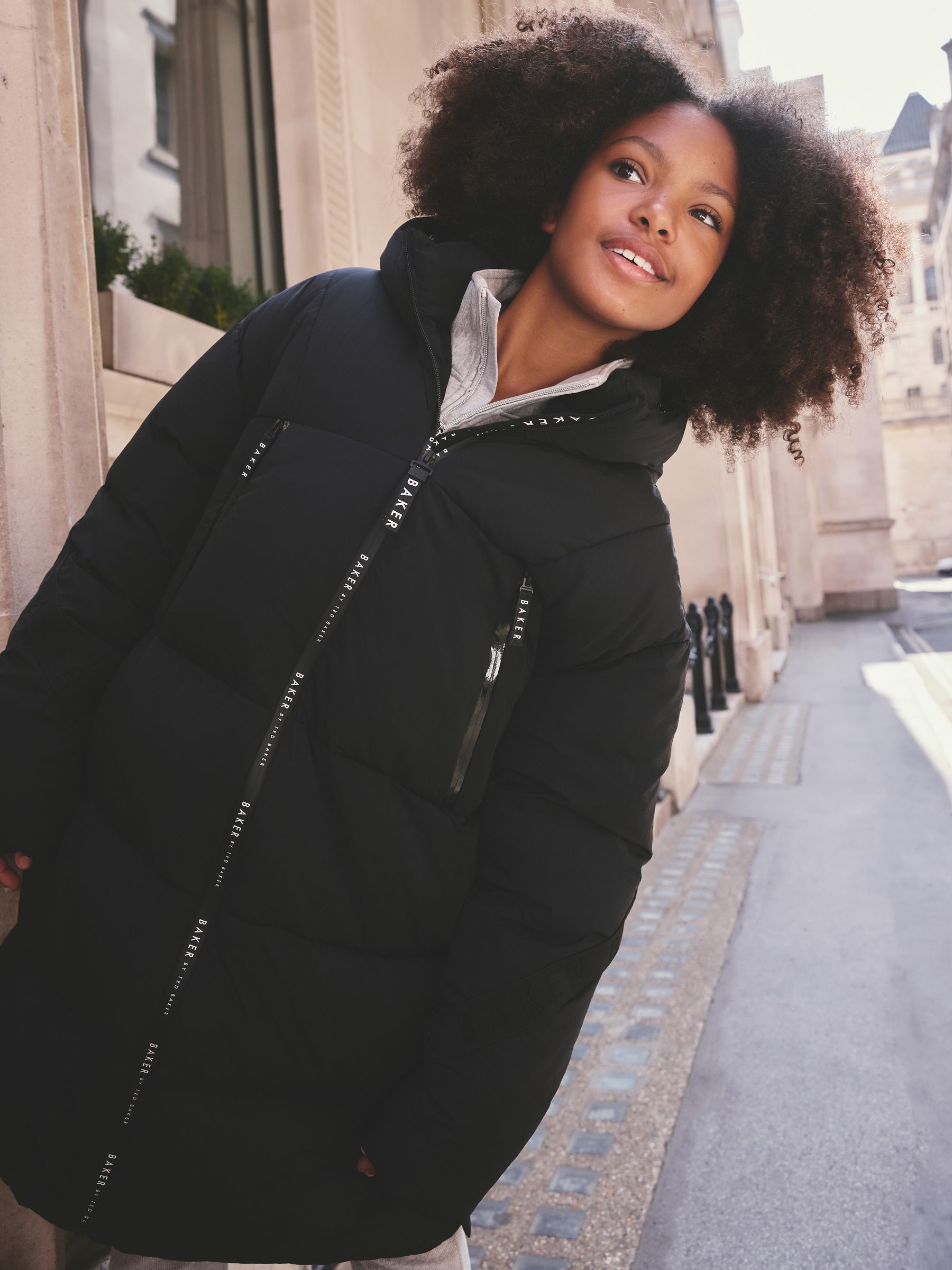 Buy Baker by Ted Baker Black Shower Resistant Longline Padded Coat