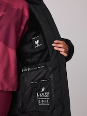 Baker by Ted Baker Black Shower Resistant Longline Padded Coat - Image 8 of 11