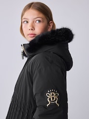 Baker by Ted Baker непромокаемое стеганое пальто с отделкой искусственным мехом - Изображение 4 16