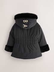 Baker by Ted Baker непромокаемое стеганое пальто с отделкой искусственным мехом - Изображение 9 16