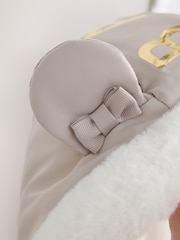 Baker by Ted Baker Cream Shower Resistant Fur Mix Padded Snowsuit - Image 10 of 14