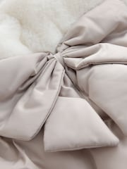 Baker by Ted Baker Cream Shower Resistant Fur Mix Padded Snowsuit - Image 13 of 14