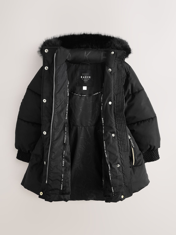Baker by Ted Baker Shower Resistant Skirted Padded Coat - Image 2 of 7 Baker by Ted Baker Shower Resistant Skirted Padded Coat - Image 2 of 7