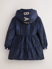 Baker by Ted Baker Navy Shower Resistant Tiered Skirt Raincoat - Image 10 of 20