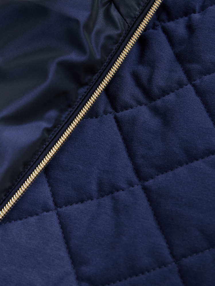 Baker by Ted Baker Navy Shower Resistant Tiered Skirt Raincoat - Image 20 of 20 Baker by Ted Baker Navy Shower Resistant Tiered Skirt Raincoat - Image 20 of 20