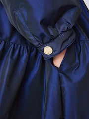 Baker by Ted Baker Navy Shower Resistant Tiered Skirt Raincoat - Image 7 of 20