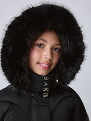 Baker by Ted Baker Shower Resistant Skirted Padded Black Coat - Image 10 of 22