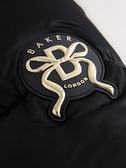 Baker by Ted Baker Shower Resistant Skirted Padded Black Coat - Image 19 of 22